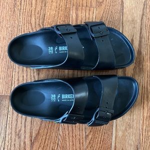 Birkenstock black sandals!